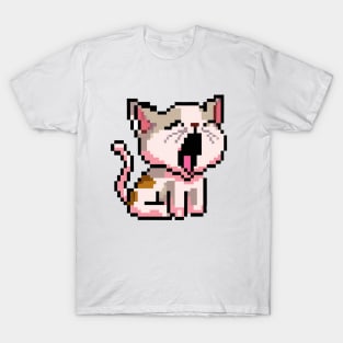 Sadmo x Dall-e Sleepy Kitten Pixelart T-Shirt